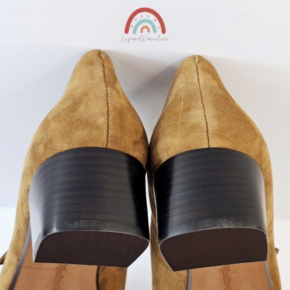 New! Madewell The Nettie Heeled Mary Jane in Glazed Walnut Leather Suede - Picture 13 of 16